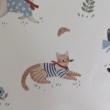 100% cotton poplin, cats in Paris