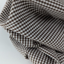 Cotton 100% double-sided, 3mm vichy check, brown