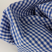 Cotton 100% double-sided, 5mm vichy check, royal blue