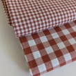 Cotton 100% double-sided brick vichy check 1cm
