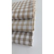 Bawełna 100% kratka vichy, dwustronna, beżowa,1cm