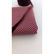 Cotton 100% white polka dots 2mm on a burgundy background