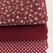 Cotton 100% white polka dots 2mm on a burgundy background