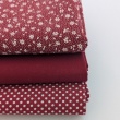 Cotton 100% white polka dots 2mm on a burgundy background