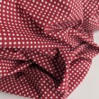 Cotton 100% white polka dots 2mm on a burgundy background