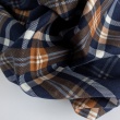 Cotton flannel, navy blue check