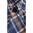 Cotton flannel, navy blue check