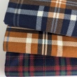 Cotton flannel, navy blue and red check, 165 g/m²