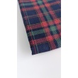 Cotton flannel, navy blue and red check, 165 g/m²