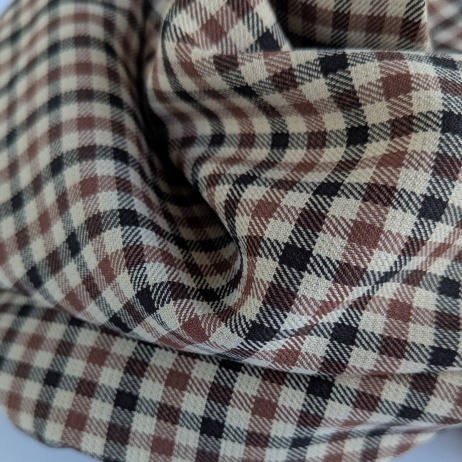 Double-Sided Check Fabric with Mini Houndstooth