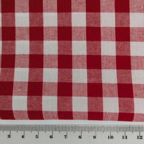 Cotton 100% double-sided red No 2 vichy check 1cm