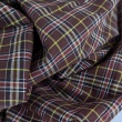 Brown Tartan Fabric with Silver