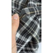 Grey Tartan Fabric with Gold