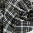 Grey Tartan Fabric with Gold