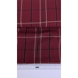 Burgundy Checked Linen–Cotton Fabric