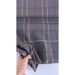 Grey Checked Linen–Cotton Fabric