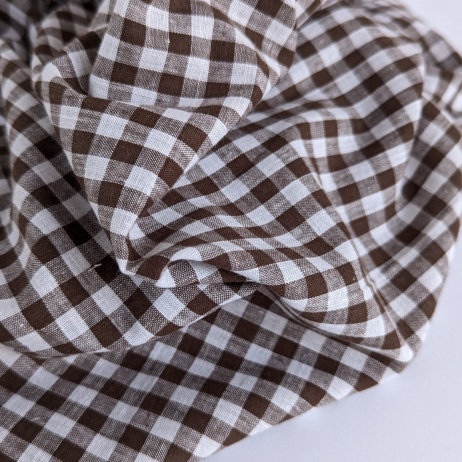Cotton 100% double-sided, 6mm vichy check, brown