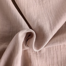 Double gauze Beige, Width 280 cm