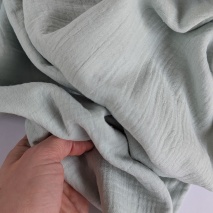 Double gauze powder mint, Width 280 cm