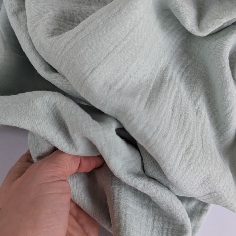 Double gauze powder mint, Width 280 cm