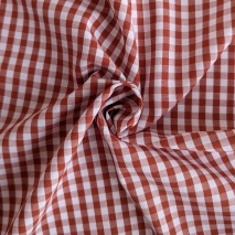 Cotton 100% double-sided, 5mm vichy check, brick