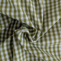 Cotton 100% double-sided, 5mm vichy check, olive