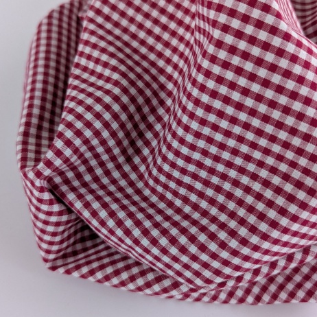 Cotton 100% double-sided, 3mm vichy check, cherry red