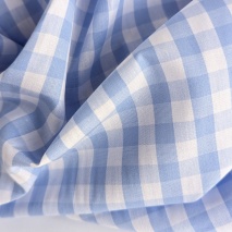 Cotton 100% double-sided, 1cm vichy check, blue