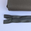 Zamek błyskawiczny z kordem, nierozdzielczy, 18cm, khaki