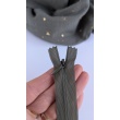Invisible zipper, mesh, 22cm, khaki