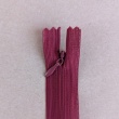Covered zipper 65cm, burgundy