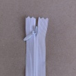 Covered zipper 55cm white