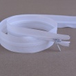 Covered zipper 55cm white