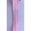 Zipper tape with cord, 3mm, pink