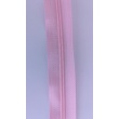 Zipper tape with cord, 3mm, pink