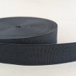 40mm black elastic, woven, calendered
