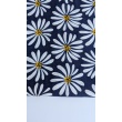 Cotton 100% batiste, flowers on a navy blue background