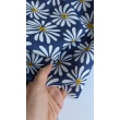 Cotton 100% batiste, flowers on a navy blue background
