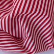 Cotton batiste fabric with white and red stripes, 4 mm wide