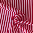 Cotton batiste fabric with white and red stripes, 4 mm wide