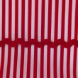 Cotton batiste fabric with white and red stripes, 4 mm wide