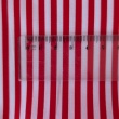 Cotton batiste fabric with white and red stripes, 4 mm wide