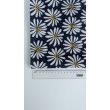 Cotton 100% batiste, flowers on a navy blue background
