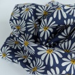 Cotton 100% batiste, flowers on a navy blue background