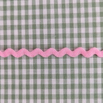 Decorative zigzag trim, light pink, 7 mm