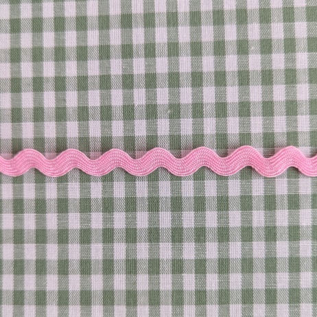 Decorative zigzag trim, light pink, 7 mm