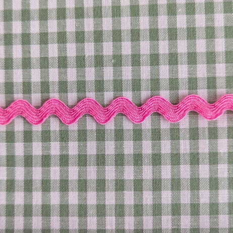 Decorative zigzag trim, neon pink, 7 mm