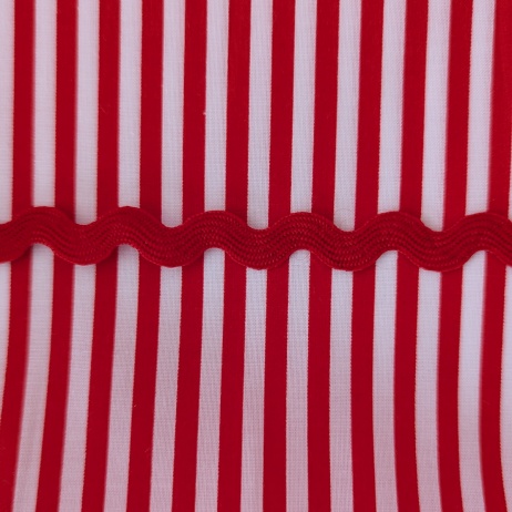 Decorative zigzag trim, light pink, 7 mm