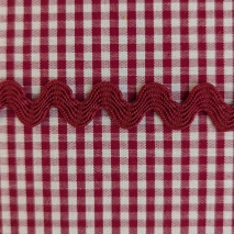 Decorative zigzag trim, burgundy, 7 mm