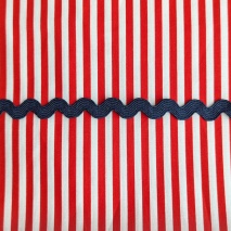 Decorative zigzag trim, navy blue, 7 mm